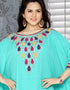 Farasha Style Kaftan With Multi Colour Work